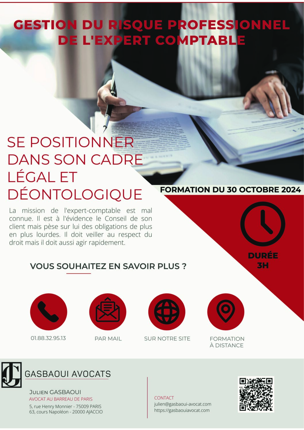 Visuel formation 30 octobre 2024 • Gasbaoui Avocats