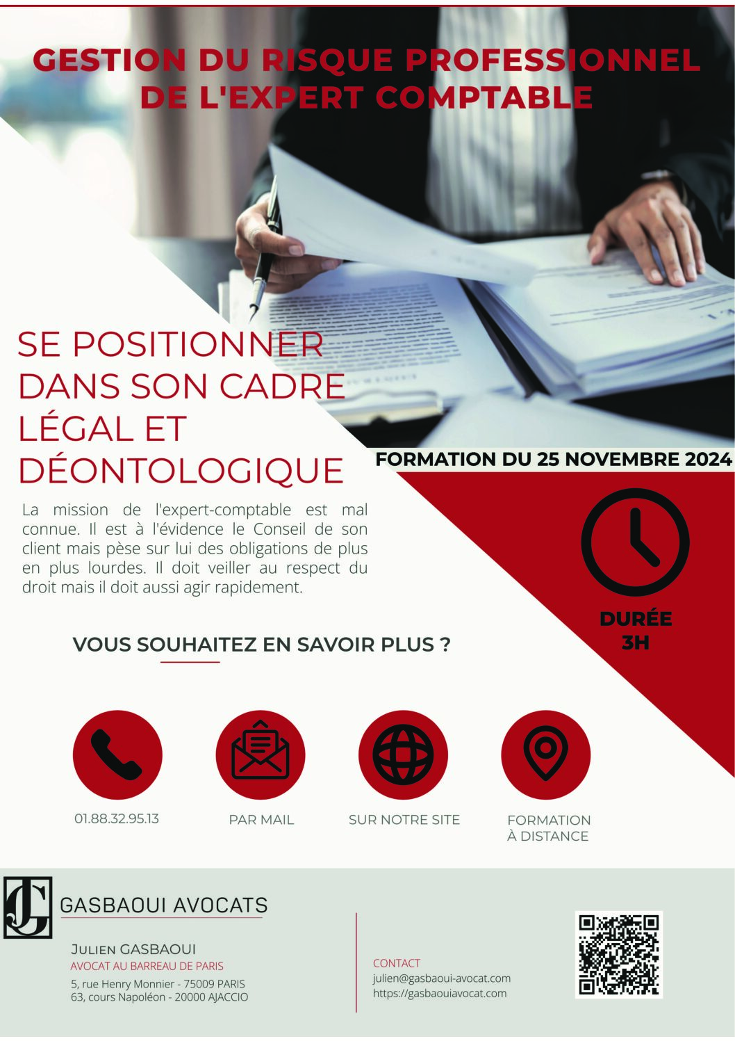 Visuel formation 25 novembre 2024 • Gasbaoui Avocats